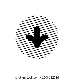 Arrow icon vector. Flat icon illustration