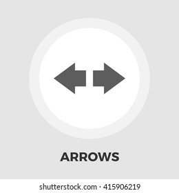 Arrow icon vector. Flat icon isolated on the white background. Editable EPS file. Vector illustration.