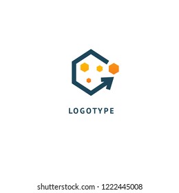 Arrow icon. Vector flat style illustration Abstract business logo template. Logo concept of Progress development, application, Business strategy, Geometric design element, delivery company.