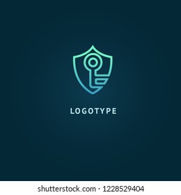 Arrow icon. Vector flat style illustration Abstract business logo template. Logo concept of Internet communications, marketing, Public Relations, technology, express delivery