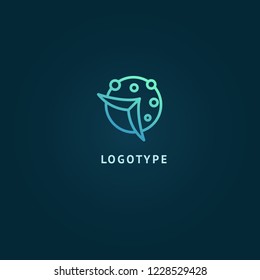 Arrow icon. Vector flat style illustration Abstract business logo template. Logo concept of Internet communications, marketing, Public Relations, technology, express delivery