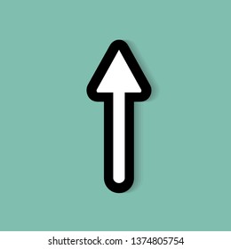 arrow up icon vector. Icon flat style design. 