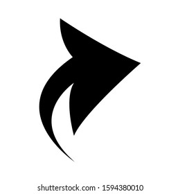 Arrow icon vector in flat style design