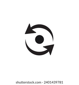 Pfeilsymbol. Vektorformate. Symbol drehen
