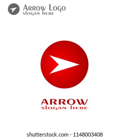 Arrow icon, arrow vector graphic circle design. 