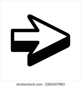 Ilustración gráfica vectorial de icono de flecha