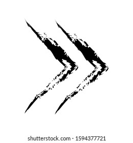 Arrow of icon vector grunge style brushes