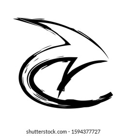 Arrow of icon vector grunge style brushes