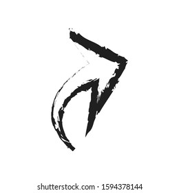 Arrow of icon vector grunge style brushes