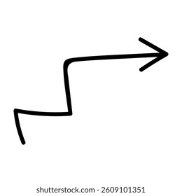 Arrow icon vector. Hand drawn arrow illustration sign. Hand drawn sketch elements.