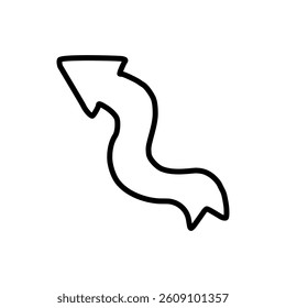 Arrow icon vector. Hand drawn arrow illustration sign. Hand drawn sketch elements.