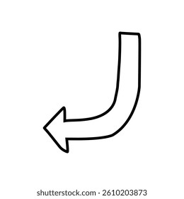 Arrow icon vector. Hand drawn arrow illustration sign. Hand drawn sketch elements.
