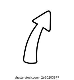 Arrow icon vector. Hand drawn arrow illustration sign. Hand drawn sketch elements.