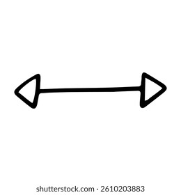 Arrow icon vector. Hand drawn arrow illustration sign. Hand drawn sketch elements.