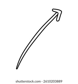 Arrow icon vector. Hand drawn arrow illustration sign. Hand drawn sketch elements.
