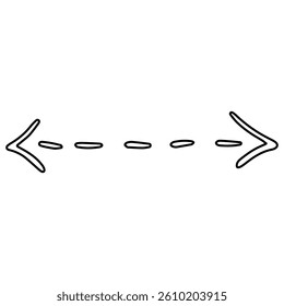 Arrow icon vector. Hand drawn arrow illustration sign. Hand drawn sketch elements.