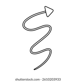Arrow icon vector. Hand drawn arrow illustration sign. Hand drawn sketch elements.