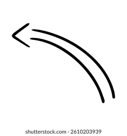 Arrow icon vector. Hand drawn arrow illustration sign. Hand drawn sketch elements.