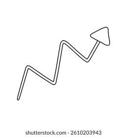 Arrow icon vector. Hand drawn arrow illustration sign. Hand drawn sketch elements.