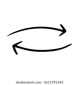 Arrow icon vector. Hand drawn arrow illustration sign. Hand drawn sketch elements.