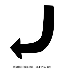 Arrow icon vector. Hand drawn arrow illustration sign. Hand drawn sketch elements.