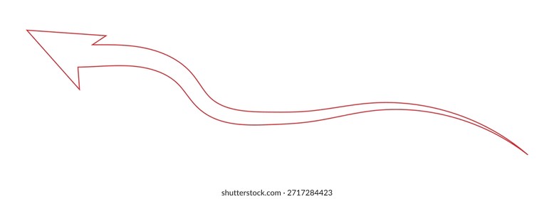 Icono de flecha Vector. Signo de ilustración de flecha dibujado a mano. Elementos dibujados a mano.