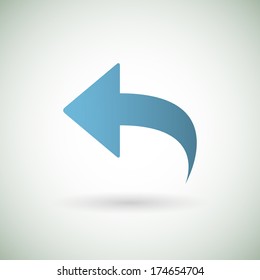 Arrow icon, vector illustration. 