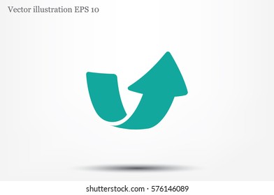 Arrow icon vector illustration.