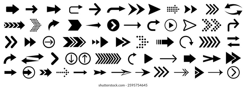 Arrow icon vector illustration, Arrows set icons isolated, modern simple arrows, cursor, black arrows for web design, Arrow symbols, arrow clipart design, Arrow icon set, Collection different arrows