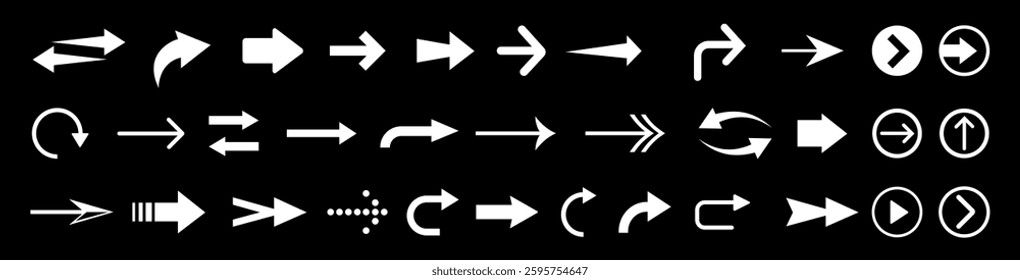Arrow icon vector illustration, Arrows set icons isolated, modern simple arrows, cursor, black arrows for web design, Arrow symbols, arrow clipart design, Arrow icon set, Collection different arrows