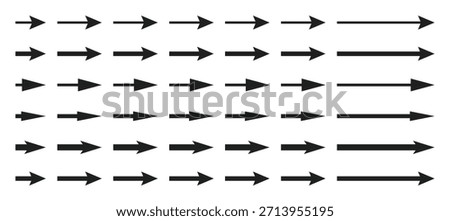 Arrow icon vector illustration. A collection of various black vector arrow.