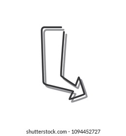 Arrow icon, vector illustration design. Neon logo collection.