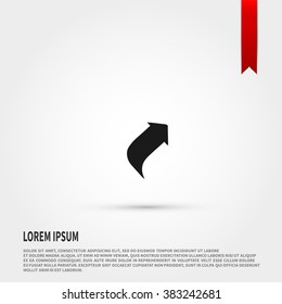 Up arrow icon. Vector illustration design element. Flat style design icon.