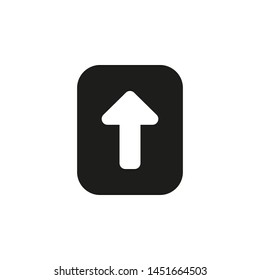 Up Arrow icon. Vector illustration, flat design.