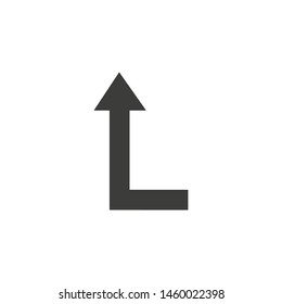 Up Arrow icon. Vector illustration, flat design.
