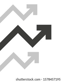 Arrow up icon. Vector illustration in flat design