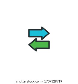 icono de flecha ilustración vectorial plano