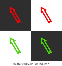 arrow icon, vector illustration. Flat design style.