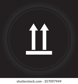 arrow icon, vector illustration. Flat design style