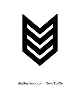   arrow icon, vector illustration.  Flat design style