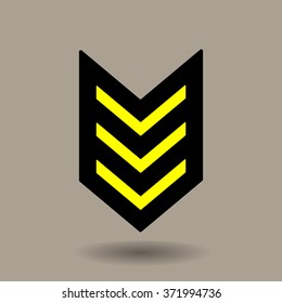   arrow icon, vector illustration. Flat design  