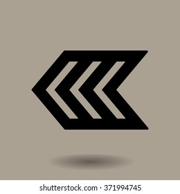   arrow icon, vector illustration. Flat design  