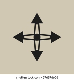  Arrow icon, vector illustration. Flat design  