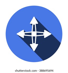  Arrow icon, vector illustration. Flat design style