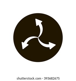  Arrow   icon, vector illustration. Flat design style