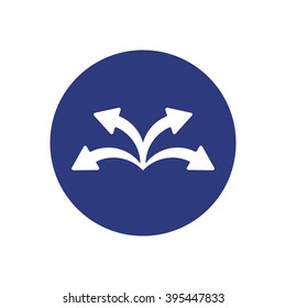  Arrow   icon, vector illustration. Flat design style