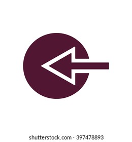  arrow  icon, vector illustration. Flat design style