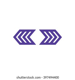  arrow  icon, vector illustration. Flat design style