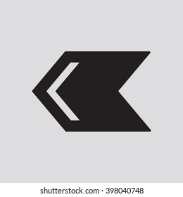  arrow  icon, vector illustration. Flat design style