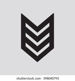  arrow  icon, vector illustration. Flat design style